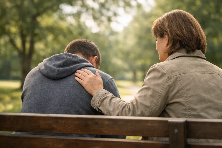 Supportive hands reaching out symbolizing gambling addiction help