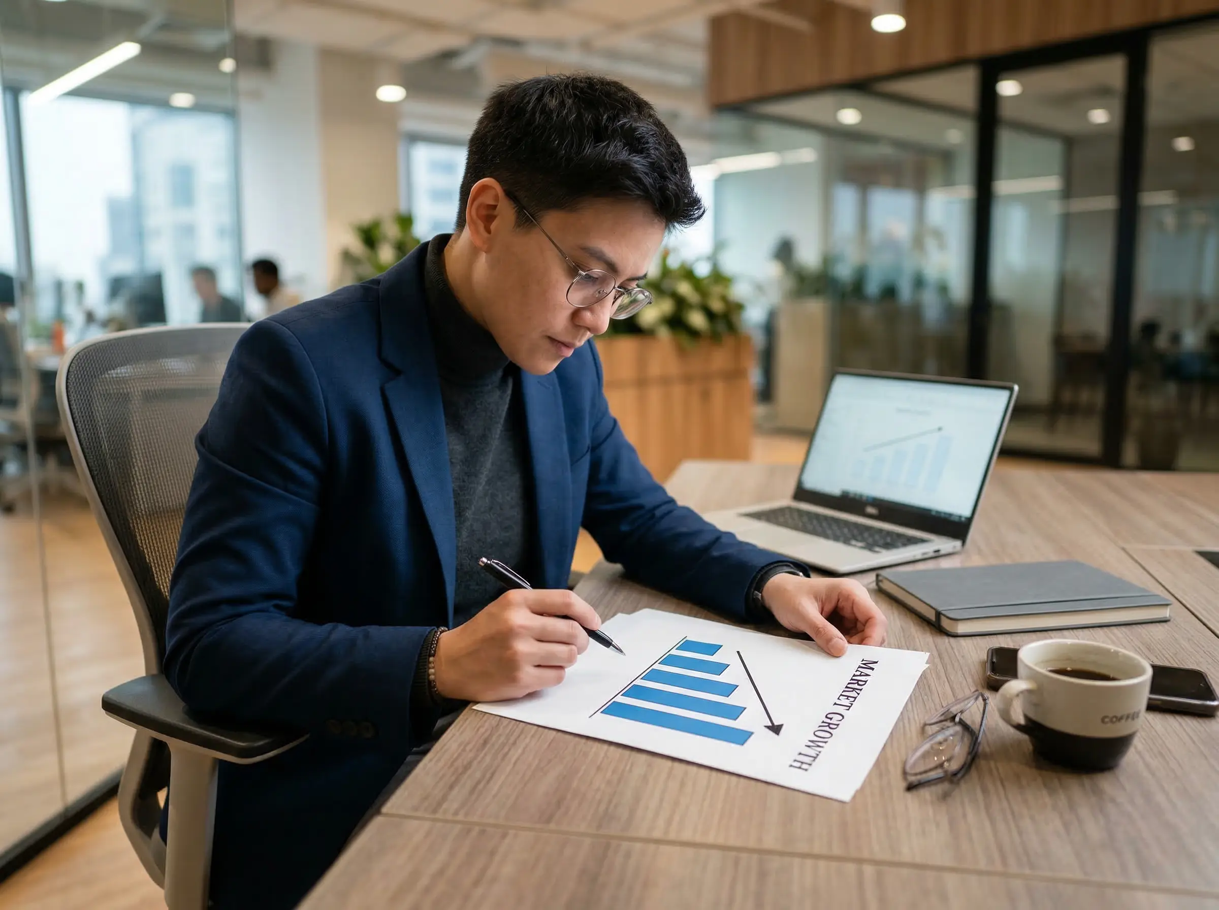 Sweepstakes casino market growth - business analyst reviewing industry revenue report