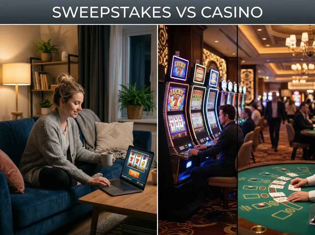 Sweepstakes casinos versus real money casinos comparison guide